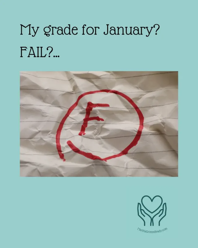 light teal background with photo of failing grade on test paper.